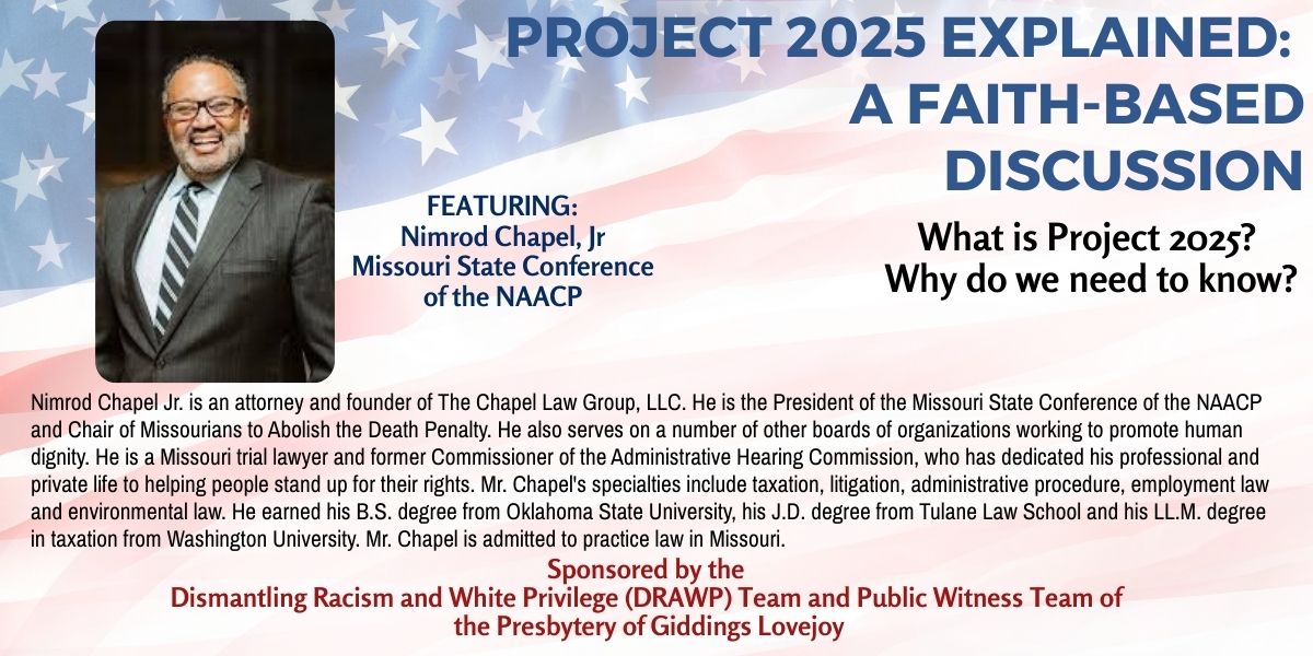 DRAWP and Public Witness – Project 2025 Explained